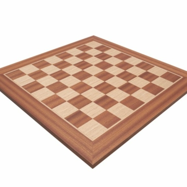 Tablero de ajedrez de madera de caoba y abedul
