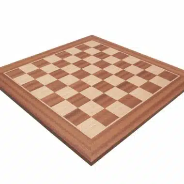 Tablero de ajedrez de madera de caoba y abedul