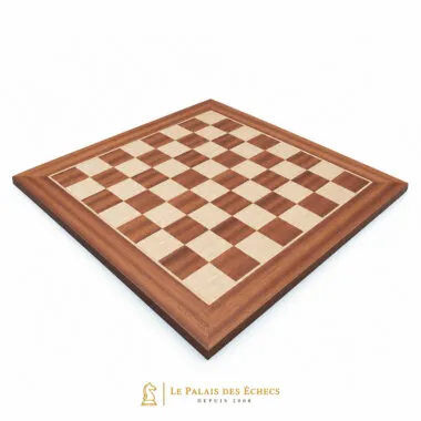 Tablero de ajedrez de madera de caoba y abedul