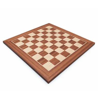 Tablero de ajedrez de madera de caoba y abedul