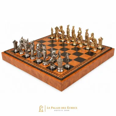 Juego de ajedrez Grand Napoléon VII sobre tablero de madera con caja de almacenamiento