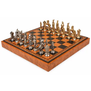 Juego de ajedrez Grand Napoléon VII sobre tablero de madera con caja de almacenamiento