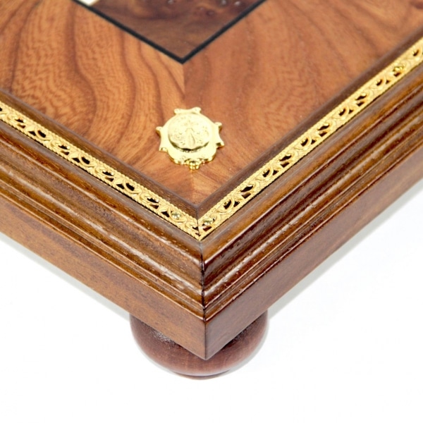 Juego de Ajedrez Lansquenet - Tablero de Madera de Brezo y Madera de Olmo & Piezas de Metal - Imagen 9