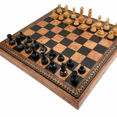 Juego de Ajedrez Clásico - Tablero - Backgammon y Damas en similicuir con almacenamiento & Piezas de madera - Imagen 2