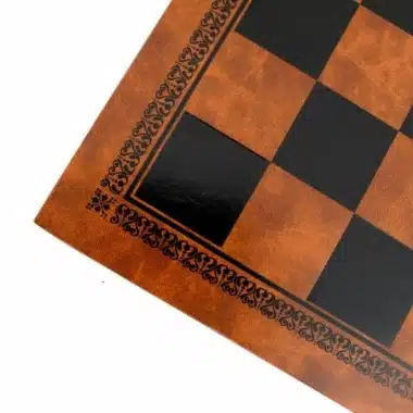Juego de ajedrez Napoleón - Tablero de ajedrez de cuero artificial y piezas de metal