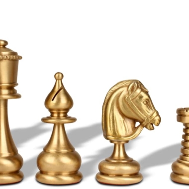 Juego de ajedrez persa - Tablero de ajedrez de madera y alabastro toscano con cajón y piezas de latón macizo