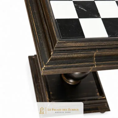 Juego de ajedrez Staunton XL Fantasy - Tablero de ajedrez de madera y alabastro y piezas de madera y latón