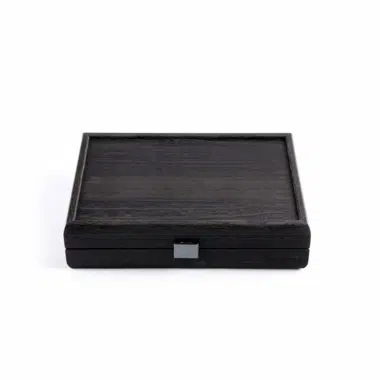 Juego de dominó negro - Caja de madera
