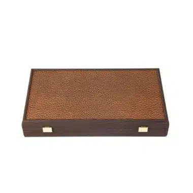Alternative view of Juego de póker - Estuche de madera de nogal oscuro con tapa de polipiel marrón