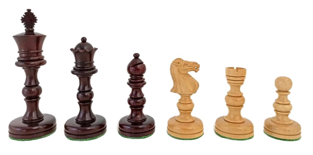 Juego de Ajedrez y Tablero de Ajedrez de Madera de Rosa Oscura - Imagen 4