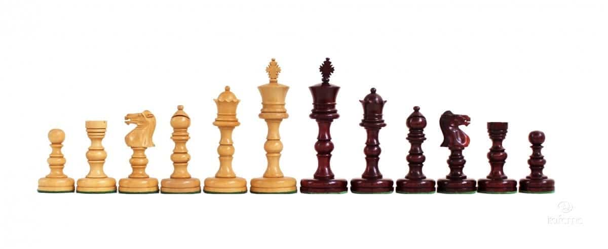 Juego de Ajedrez y Tablero de Ajedrez de Madera de Rosa Oscura - Imagen 5