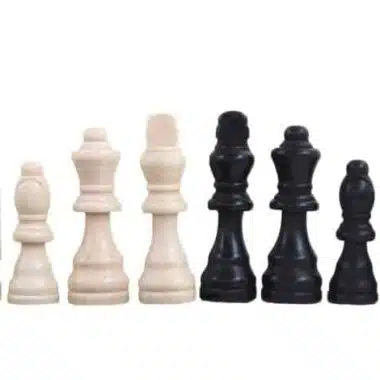 Juego de ajedrez clásico - Tablero de ajedrez de imitación de cuero y piezas de ajedrez de madera y caja de almacenamiento de madera - Imagen 3