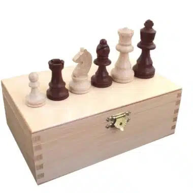Juego de ajedrez de madera para principiantes con almacenamiento - Imagen 4
