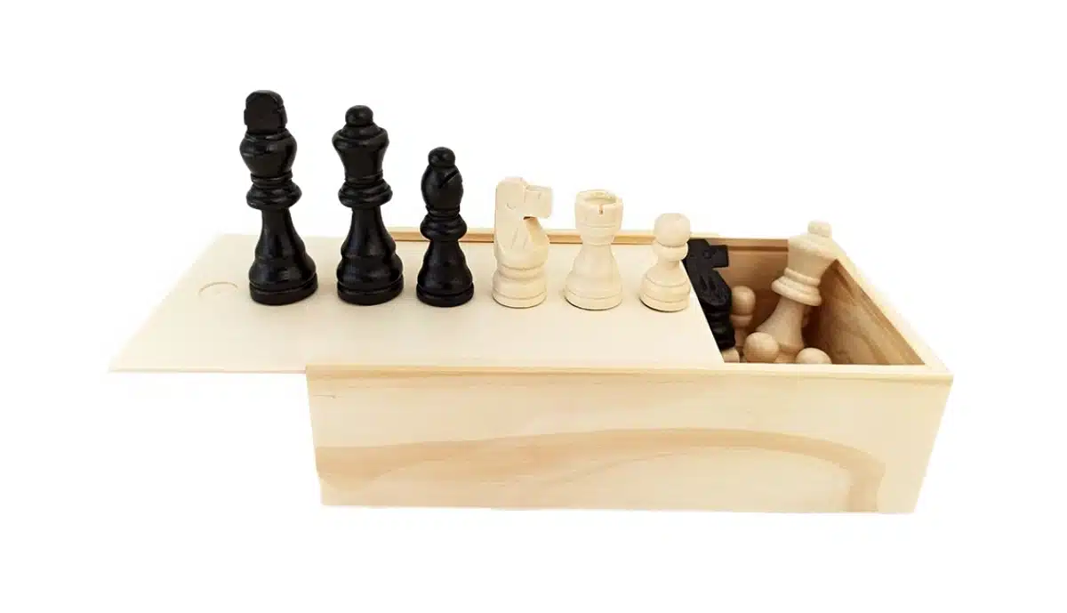 Juego de ajedrez de madera Staunton y tablero de ajedrez con caja de madera - Imagen 4