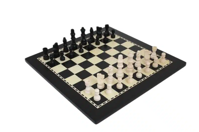 Juego de ajedrez de madera Staunton y tablero de ajedrez con caja de madera