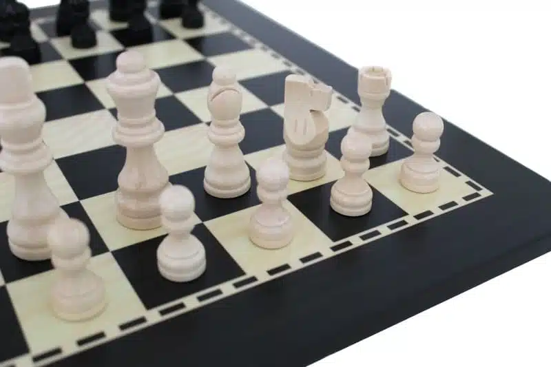 Juego de ajedrez de madera Staunton y tablero de ajedrez con caja de madera - Imagen 3