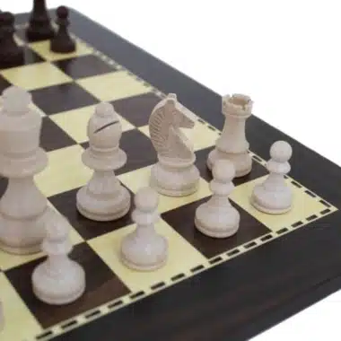 Juego de ajedrez de madera para principiantes con almacenamiento - Imagen 3