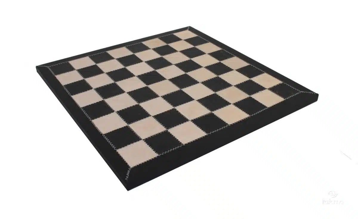 Juego de Ajedrez Moderno en Madera & Tablero de Ajedrez en Cuero Verdadero - Imagen 3