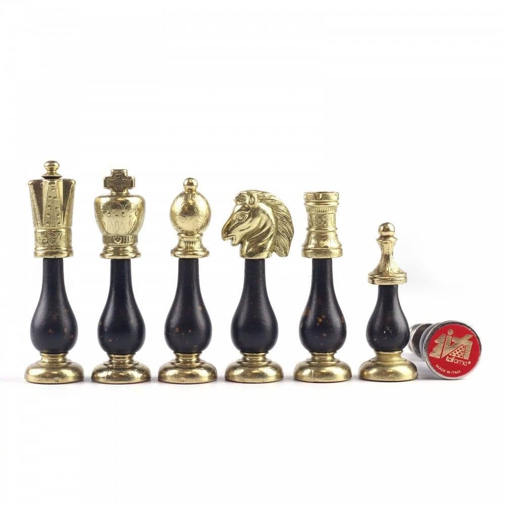 Juego de Ajedrez en Metal y Madera Negra y Blanca - Imagen 2