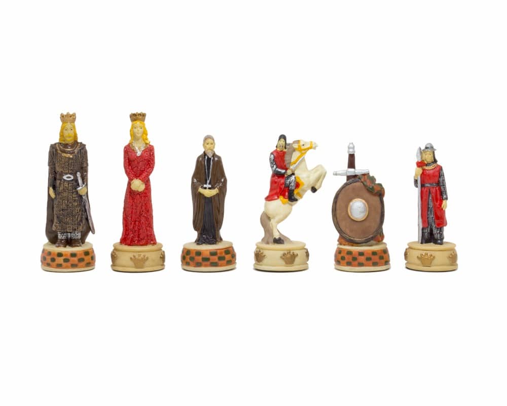 Juego de Ajedrez Guerras de Independencia de Escocia & Tablero en Similcuero con Compartimento de Almacenamiento - Imagen 6