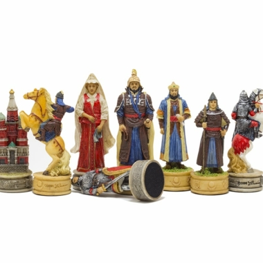 Alternative view of Juego de Ajedrez Dominación Mongola sobre Rusia en Resina y Tablero en Similcuero