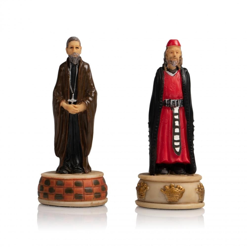 Juego de Ajedrez Guerras de Independencia de Escocia & Tablero en Similcuero con Compartimento de Almacenamiento - Imagen 10