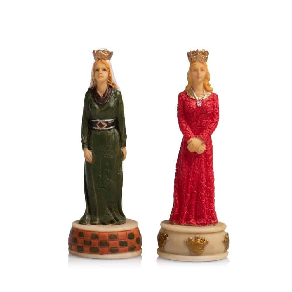 Juego de Ajedrez Guerras de Independencia de Escocia & Tablero en Similcuero con Compartimento de Almacenamiento - Imagen 12