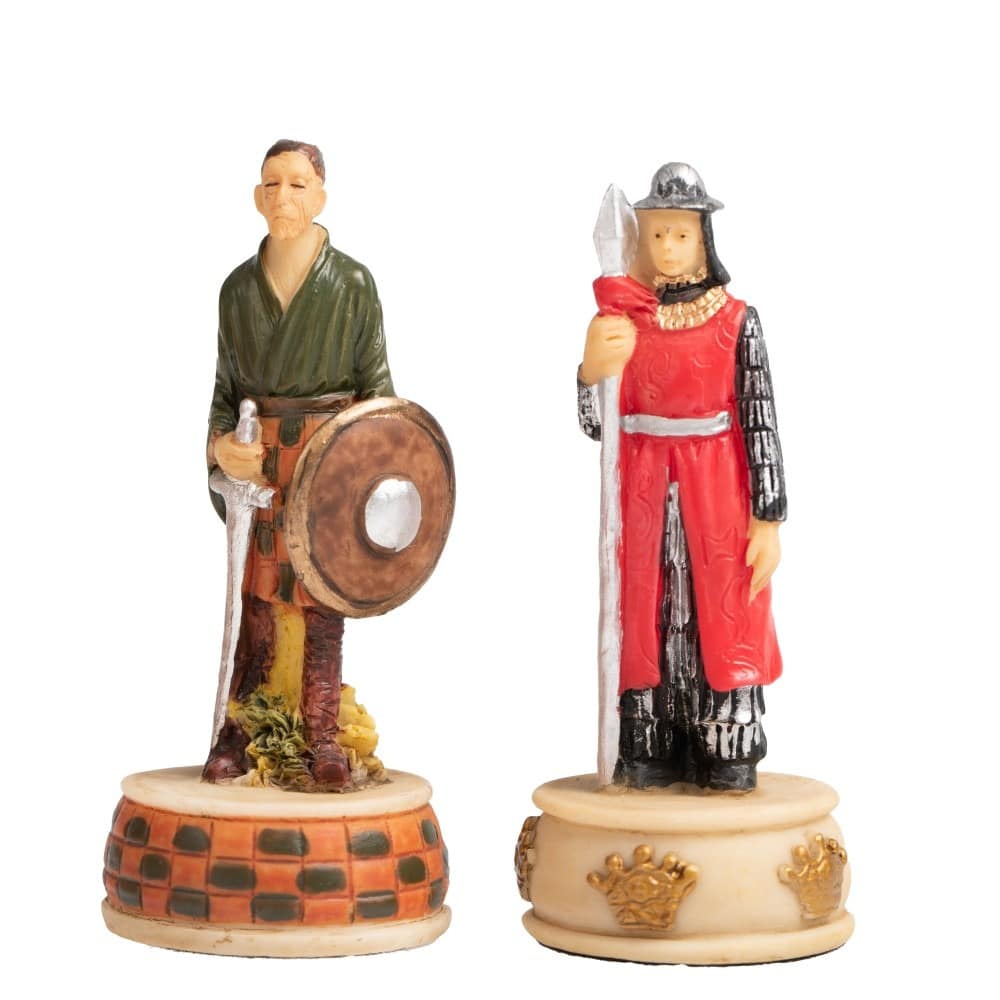 Juego de Ajedrez Guerras de Independencia de Escocia & Tablero en Similcuero con Compartimento de Almacenamiento - Imagen 8