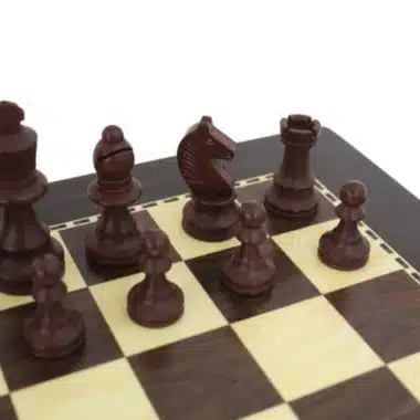 Juego de ajedrez de madera para principiantes con almacenamiento - Imagen 2