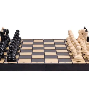 Tablero de Ajedrez Plegable y Juego de Ajedrez de Madera con Almacenamiento - Imagen 6