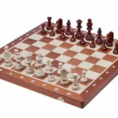 Tablero de Ajedrez Plegable y Juego de Ajedrez de Madera Tamaño 5