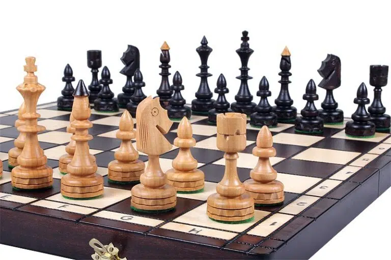 Gran Juego de Ajedrez y Tablero de Juego Plegable de Madera con Almacenamiento