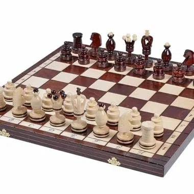 Tablero de Ajedrez y Piezas de Ajedrez de Madera Plegable