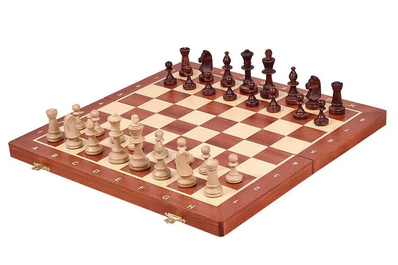 Tablero de Ajedrez y Juego de Ajedrez de Madera con Almacenamiento