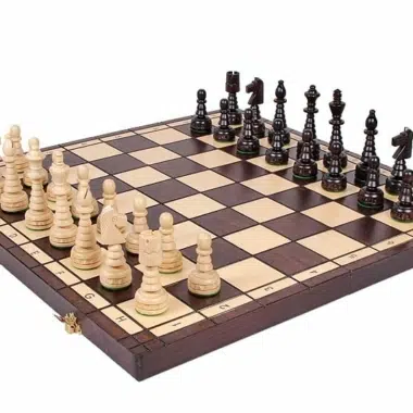 Gran Juego de Ajedrez y Tablero Plegable de Madera con Almacenamiento