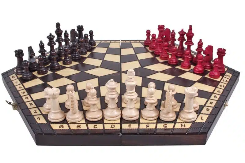 Juego de Ajedrez para Tres Jugadores en Madera - Imagen 3