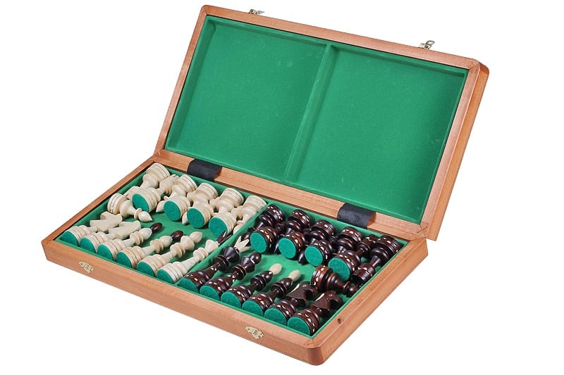 Tablero de Ajedrez de Madera de Gran Tamaño Plegable y Juego de Ajedrez con Almacenamiento - Imagen 2