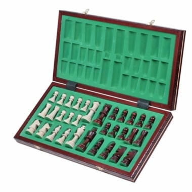 Alternative view of Tablero de Ajedrez Plegable y Juego de Ajedrez de Madera con Almacenamiento