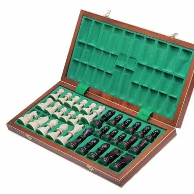 Alternative view of Juego de Ajedrez y Tablero Plegable de Madera con Almacenamiento