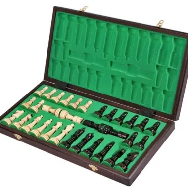 Alternative view of Gran Juego de Ajedrez y Tablero Plegable de Madera con Almacenamiento