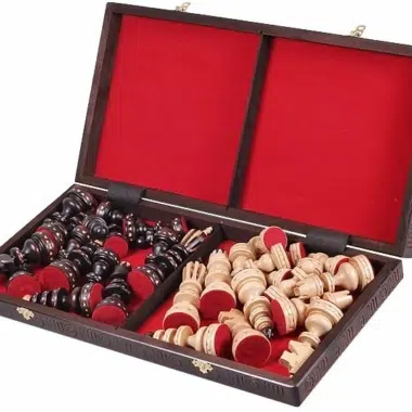 Alternative view of Gran Juego de Ajedrez y Tablero Plegable de Madera con Almacenamiento