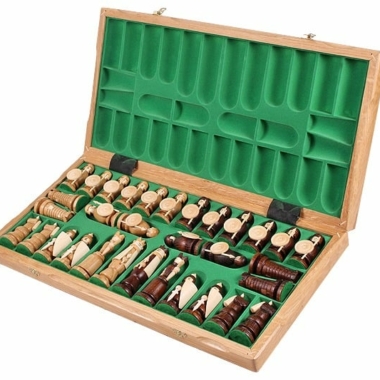 Alternative view of Tablero de Ajedrez Plegable y Juego de Ajedrez Temático de Madera con Almacenamiento