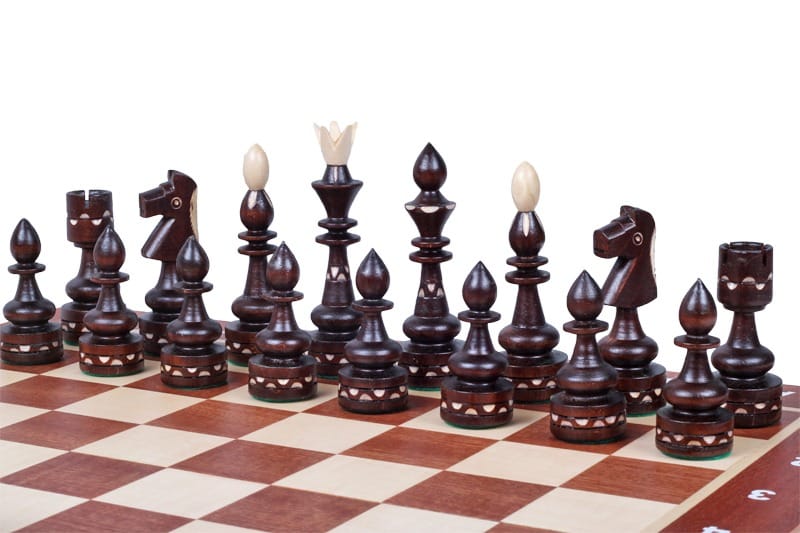 Tablero de Ajedrez de Madera de Gran Tamaño Plegable y Juego de Ajedrez con Almacenamiento - Imagen 3