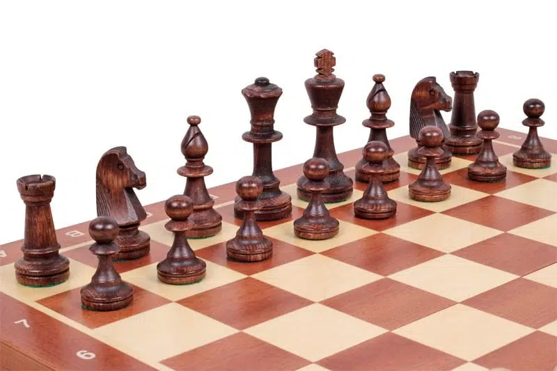 Tablero de Ajedrez y Juego de Ajedrez de Madera con Almacenamiento - Imagen 3