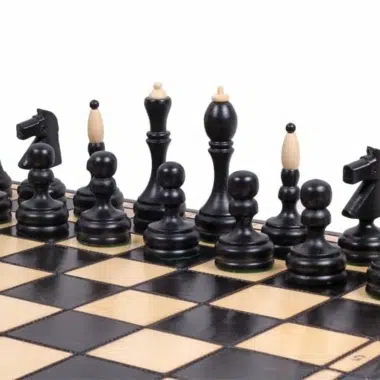 Tablero de Ajedrez Plegable y Juego de Ajedrez de Madera con Almacenamiento - Imagen 3