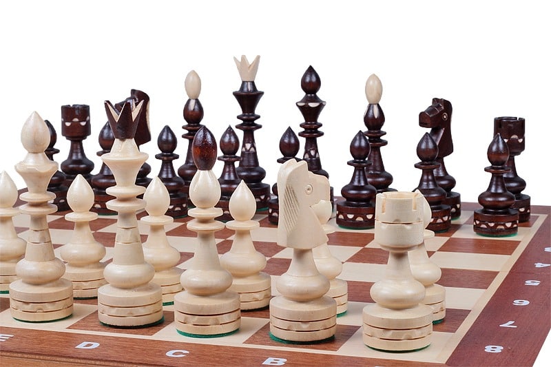 Tablero de Ajedrez de Madera de Gran Tamaño Plegable y Juego de Ajedrez con Almacenamiento - Imagen 5