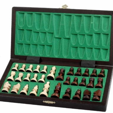 Alternative view of Pequeño Juego de Ajedrez Magnético de Madera con Almacenamiento