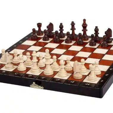 Pequeño Juego de Ajedrez Magnético de Madera con Almacenamiento
