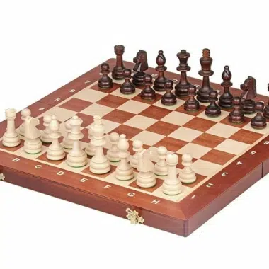 Tablero de Ajedrez Plegable y Juego de Ajedrez de Madera con Almacenamiento