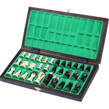 Alternative view of Juego de Ajedrez y Tablero de Ajedrez de Madera Plegable con Almacenamiento